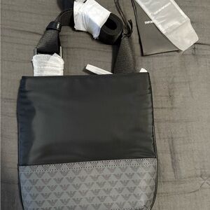 Emporio Armani Black and Gray Men's Bag